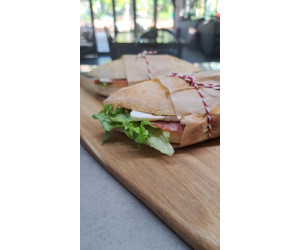 Τσιαπάτα ζαμπόν - κασέρι